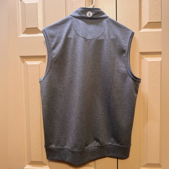 Johnnie-O Denny Vest 1/4 Zip Pullover Golf Men's M Medium Gray Performance - Picture 4 of 10